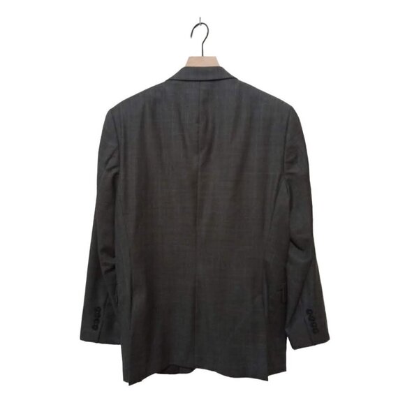Calvin Klein Gray Window Pane Single Breasted Blazer Sz 41 - Picture 4 of 7
